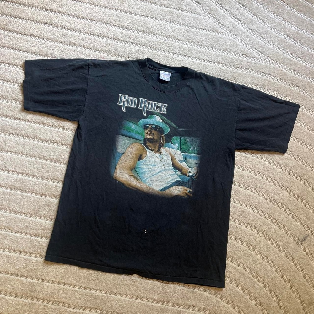 VTG 2002 Kid Rock black Tour Band Tshirt size XL Rock Music Streetwear Punk